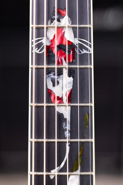 Taylor Custom Shop C17e Koi Fish Grand Pacific Acoustic/Electric Guitar - Living Blue Jewel with Hardshell Case