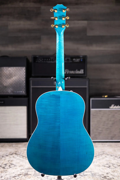 Taylor Custom Shop C17e Koi Fish Grand Pacific Acoustic/Electric Guitar - Living Blue Jewel with Hardshell Case