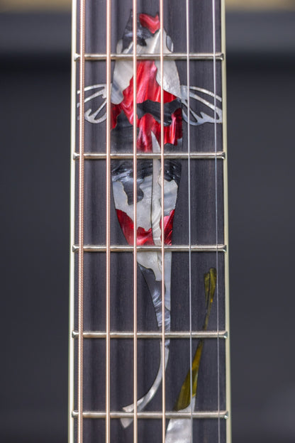 Taylor Custom Shop C17e Koi Fish Grand Pacific Acoustic/Electric Guitar - Living Blue Jewel with Hardshell Case