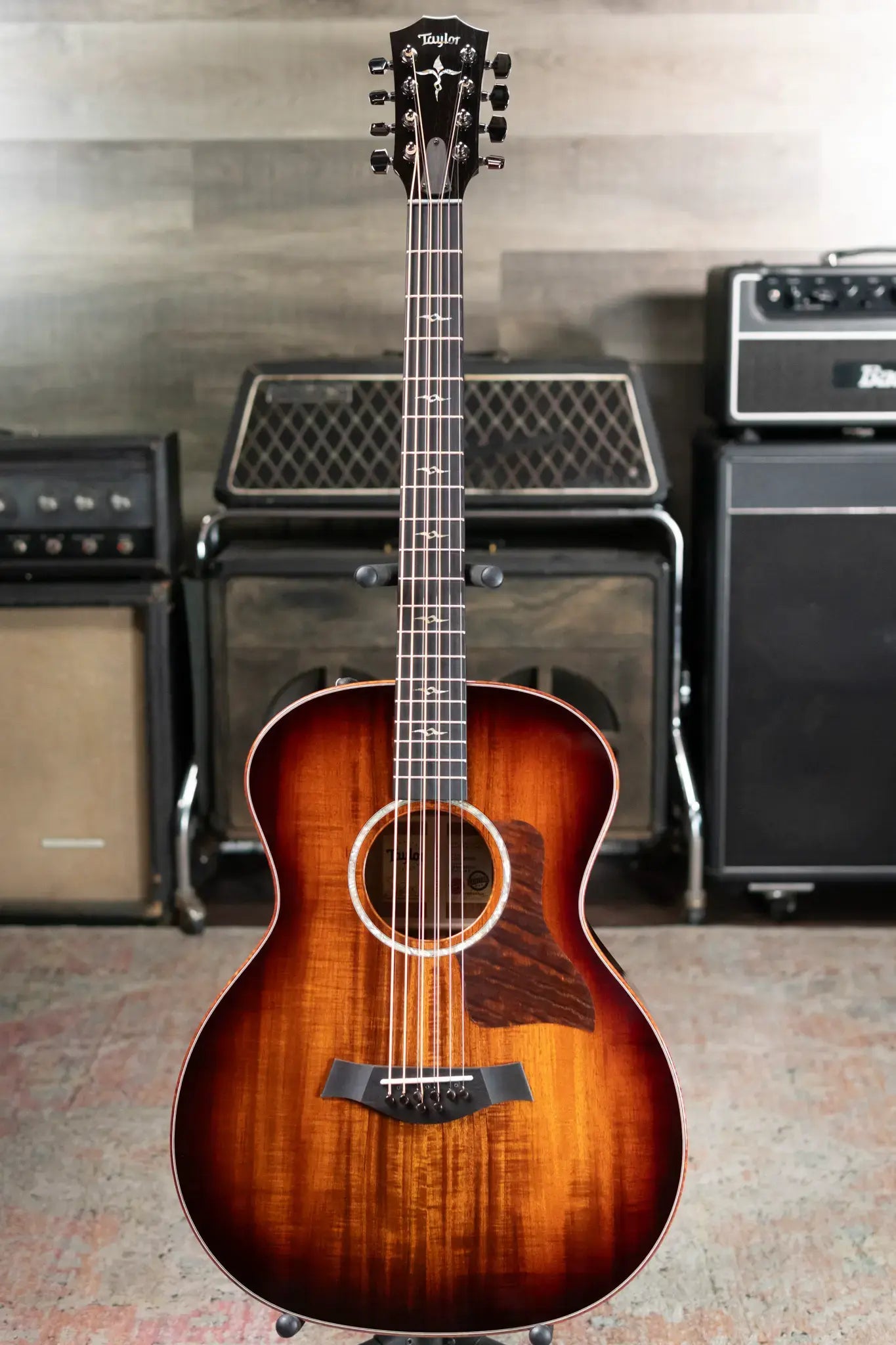 Taylor Catch Custom #44 C24e Grand Auditorium Baritone-8 8-String Acoustic/Electric Guitar - Figured Blackwood with Hardshell Case