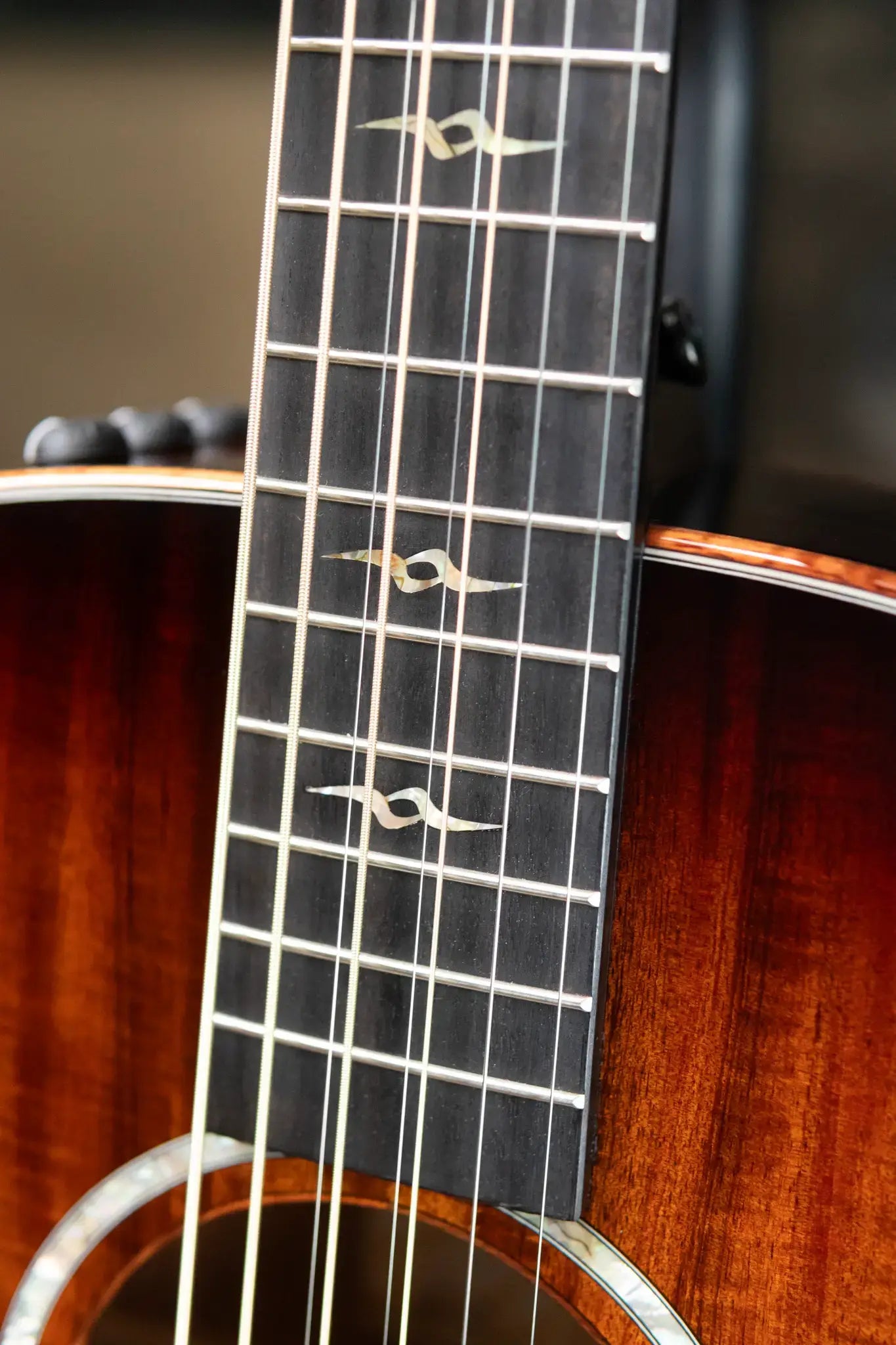 Taylor Custom Shop C24e Grand Auditorium Baritone-8 8-String Acoustic/Electric Guitar - Figured Blackwood with Hardshell Case