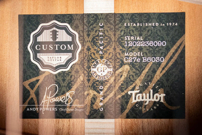 Taylor Custom Shop C27e B6030 2026 Catch Custom #30 Grand Pacific Acoustic/Electric Guitar - Mahogany with Hardshell Case