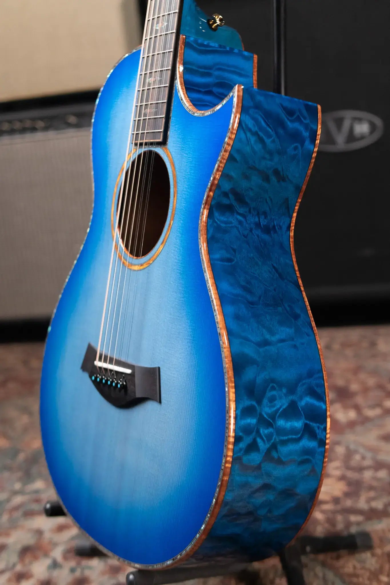 Taylor Custom Shop C52ce 12-Fret NAMM B5001 12-String Grand Concert Acoustic/Electric Guitar - Quilt Maple/Lutz with Hardshell Case