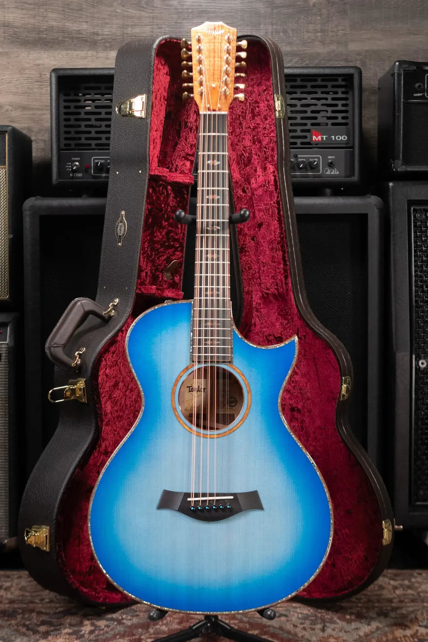 Taylor Custom Shop C52ce 12-Fret NAMM B5001 12-String Grand Concert Acoustic/Electric Guitar - Quilt Maple/Lutz with Hardshell Case