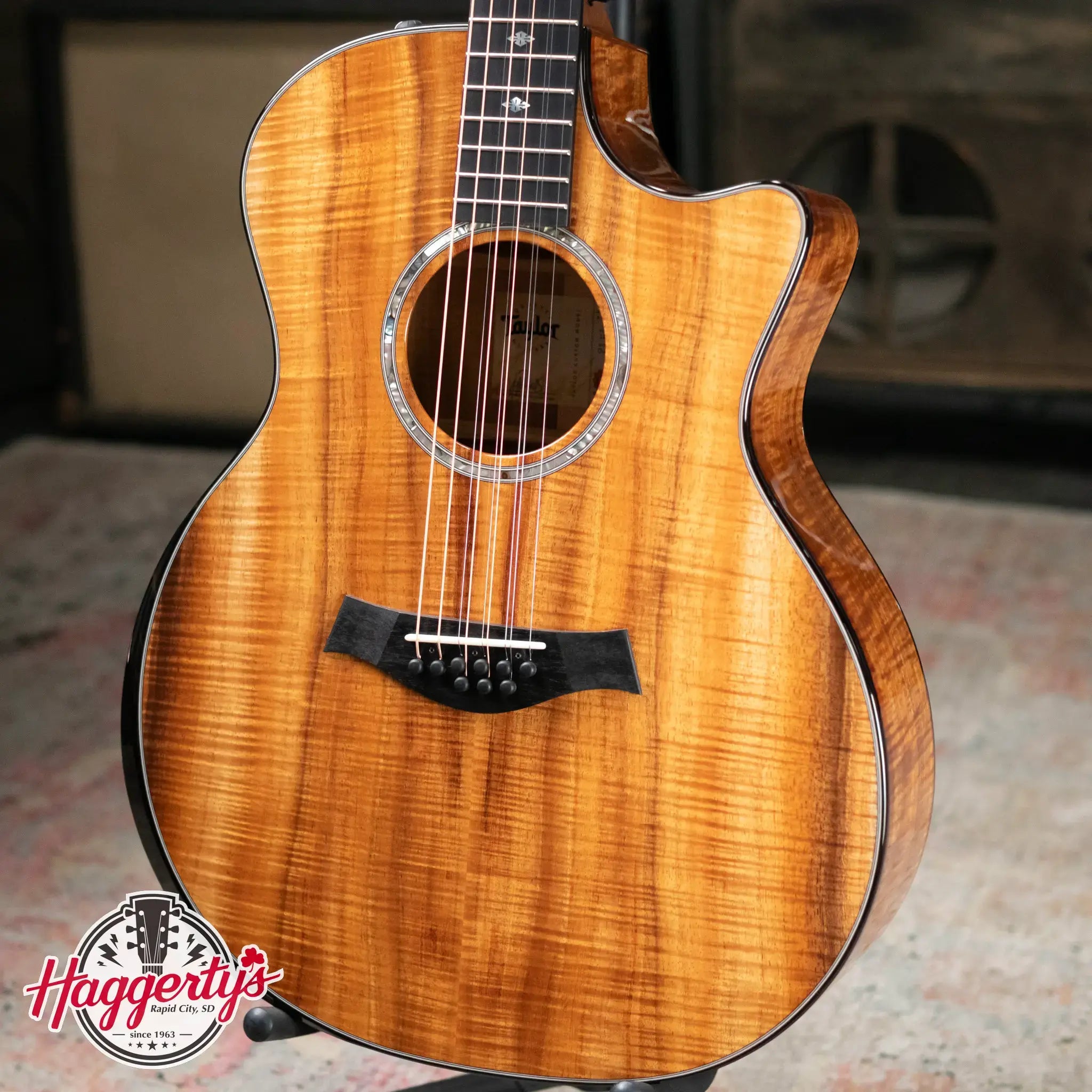 Taylor Custom Shop GA-9 9-String Grand Auditorium Acoustic/Electric Guitar - Hand Selected AA Koa with Hardshell Case