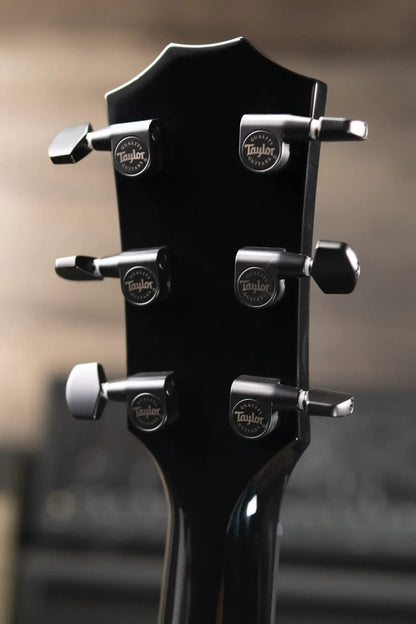 Taylor Custom Shop Grand Auditorium Acoustic/Electric Guitar - Hot Rod Black with Hardshell Case - Factory Demo