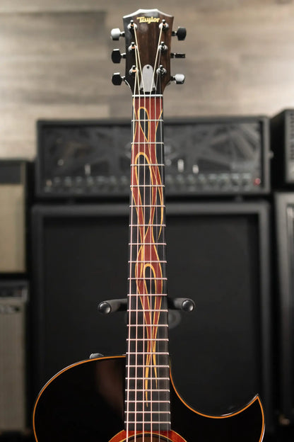 Taylor Custom Shop Grand Auditorium Acoustic/Electric Guitar - Hot Rod Black with Hardshell Case