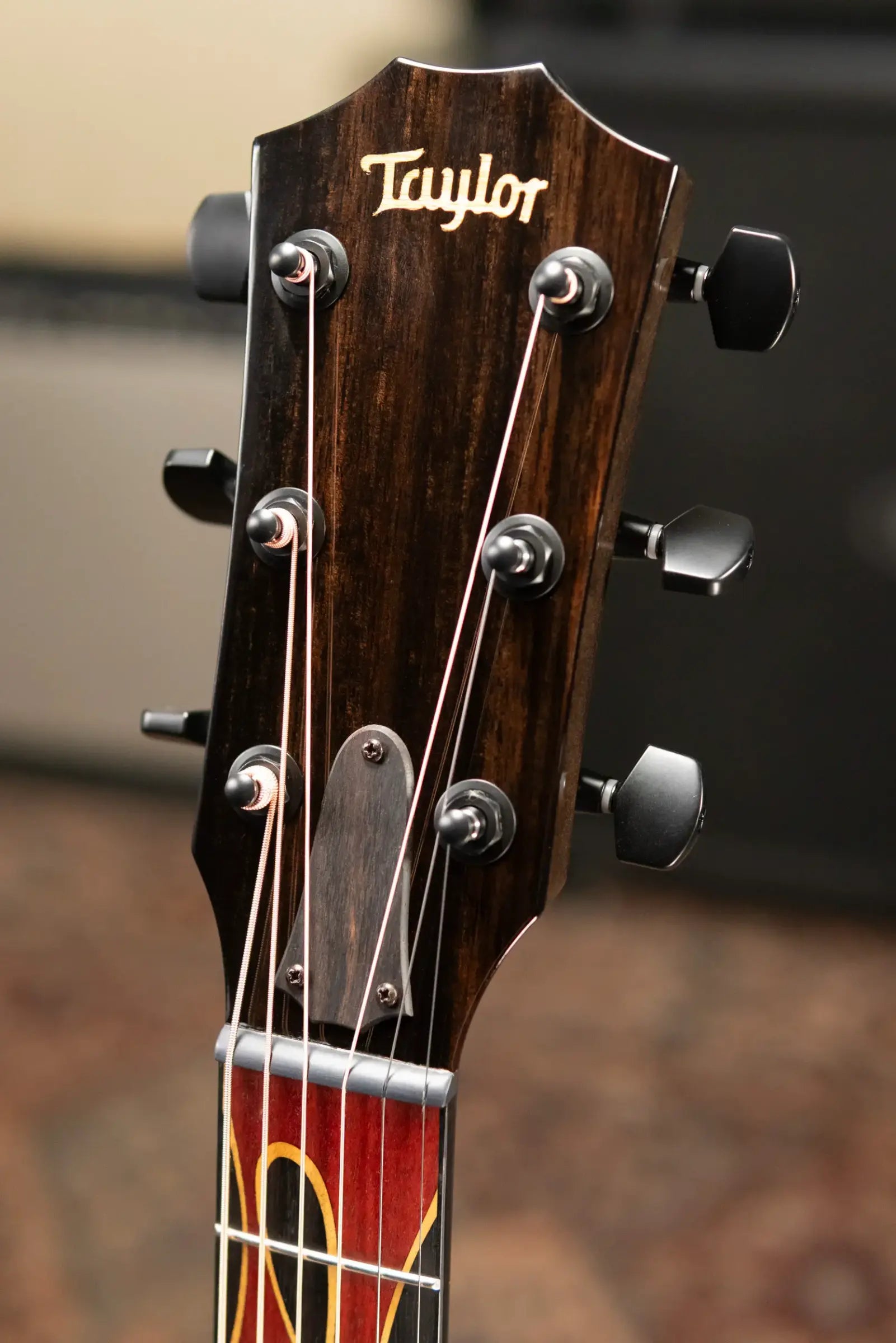 Taylor Custom Shop Grand Auditorium Acoustic/Electric Guitar - Hot Rod Black with Hardshell Case