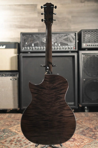 Taylor Custom Shop Grand Auditorium Acoustic/Electric Guitar - Hot Rod Black with Hardshell Case