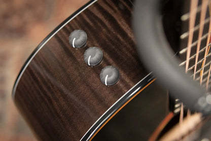 Taylor Custom Shop Grand Auditorium Acoustic/Electric Guitar - Hot Rod Black with Hardshell Case
