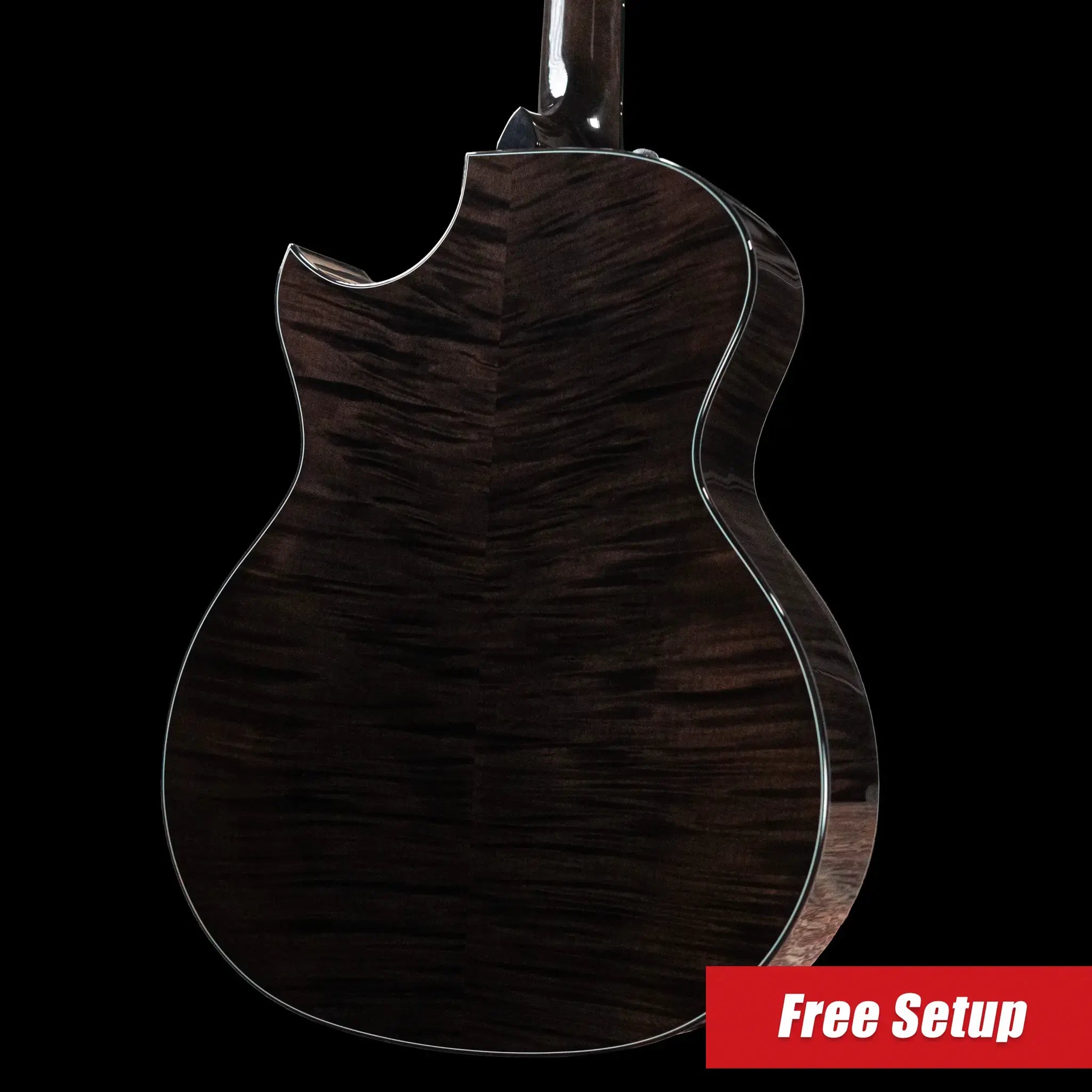 Taylor Custom Shop Grand Auditorium Acoustic/Electric Guitar - Hot Rod Charcoal with Hardshell Case