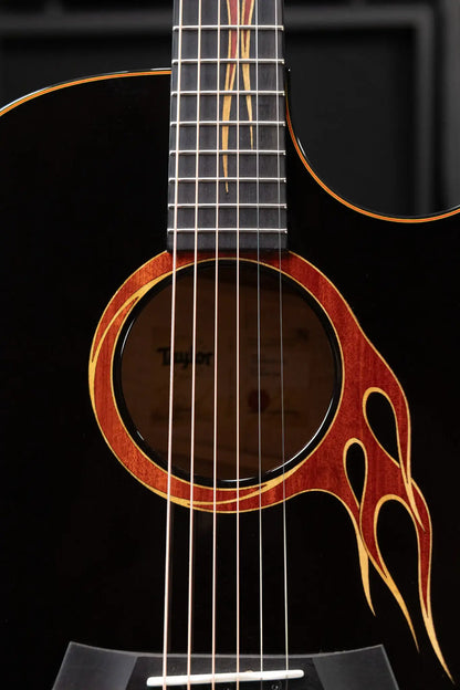 Taylor Custom Shop Grand Auditorium Acoustic/Electric Guitar - Hot Rod Charcoal with Hardshell Case