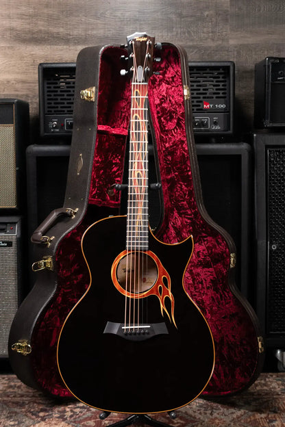 Taylor Custom Shop Grand Auditorium Acoustic/Electric Guitar - Hot Rod Charcoal with Hardshell Case