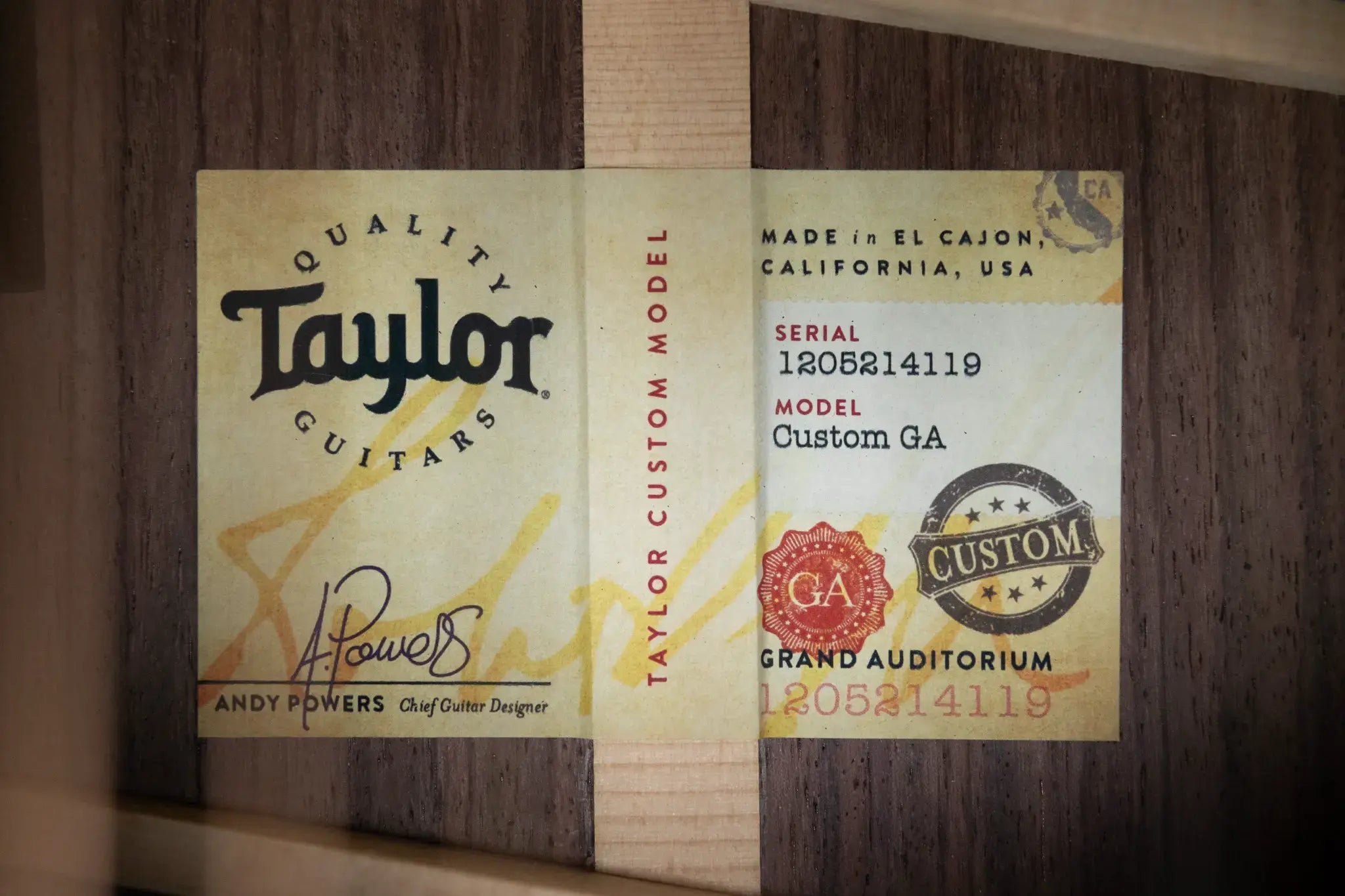 Taylor Custom Shop Grand Auditorium Rosewood/Adirondack Acoustic/Electric Guitar with L.R Baggs VTC pickup and Hardshell Case