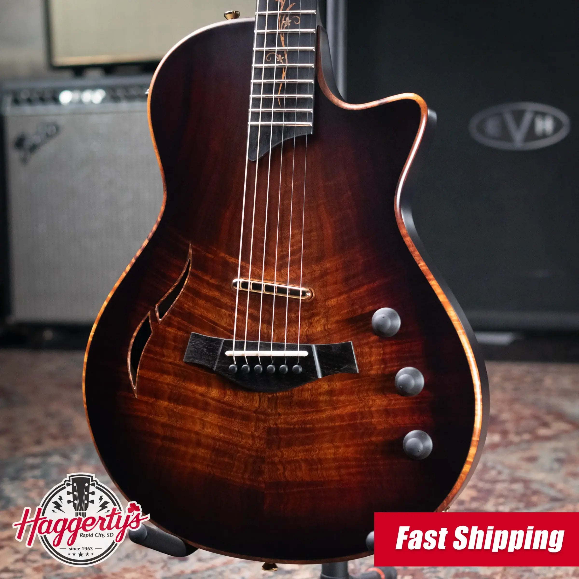 Taylor Custom Shop T5z Custom #C0957 Hawaiian Koa/Shamel Ash Hollow Body Electric Guitar with Hardshell Case