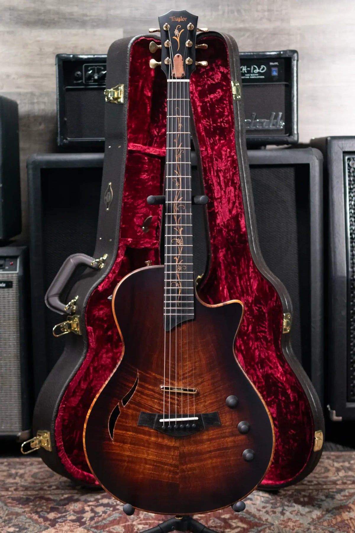 Taylor Custom Shop T5z Custom #C0957 Hawaiian Koa/Shamel Ash Hollow Body Electric Guitar with Hardshell Case