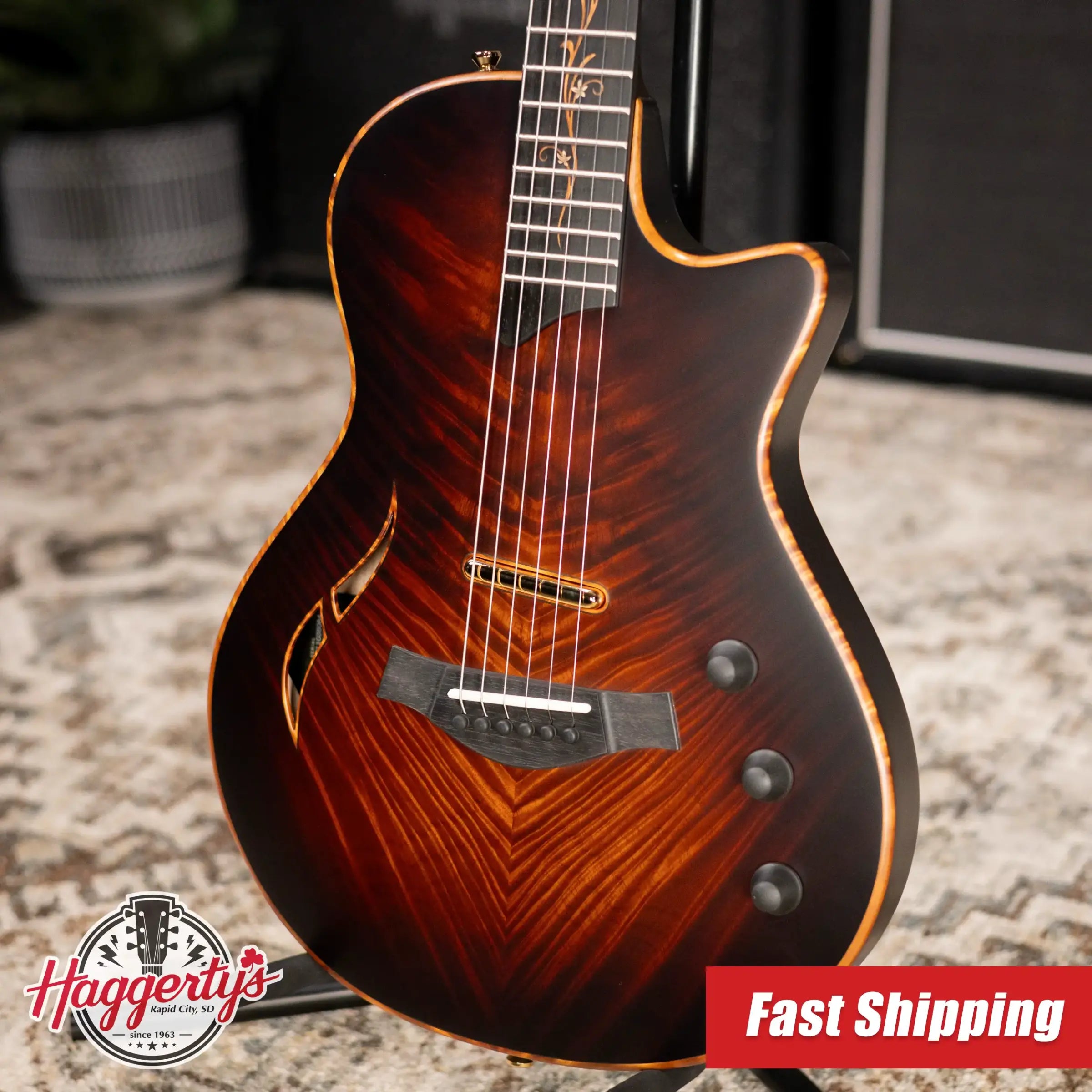 Taylor Custom Shop T5z Custom #C0957 Hawaiian Koa/Shamel Ash Hollow Body Electric Guitar with Hardshell Case