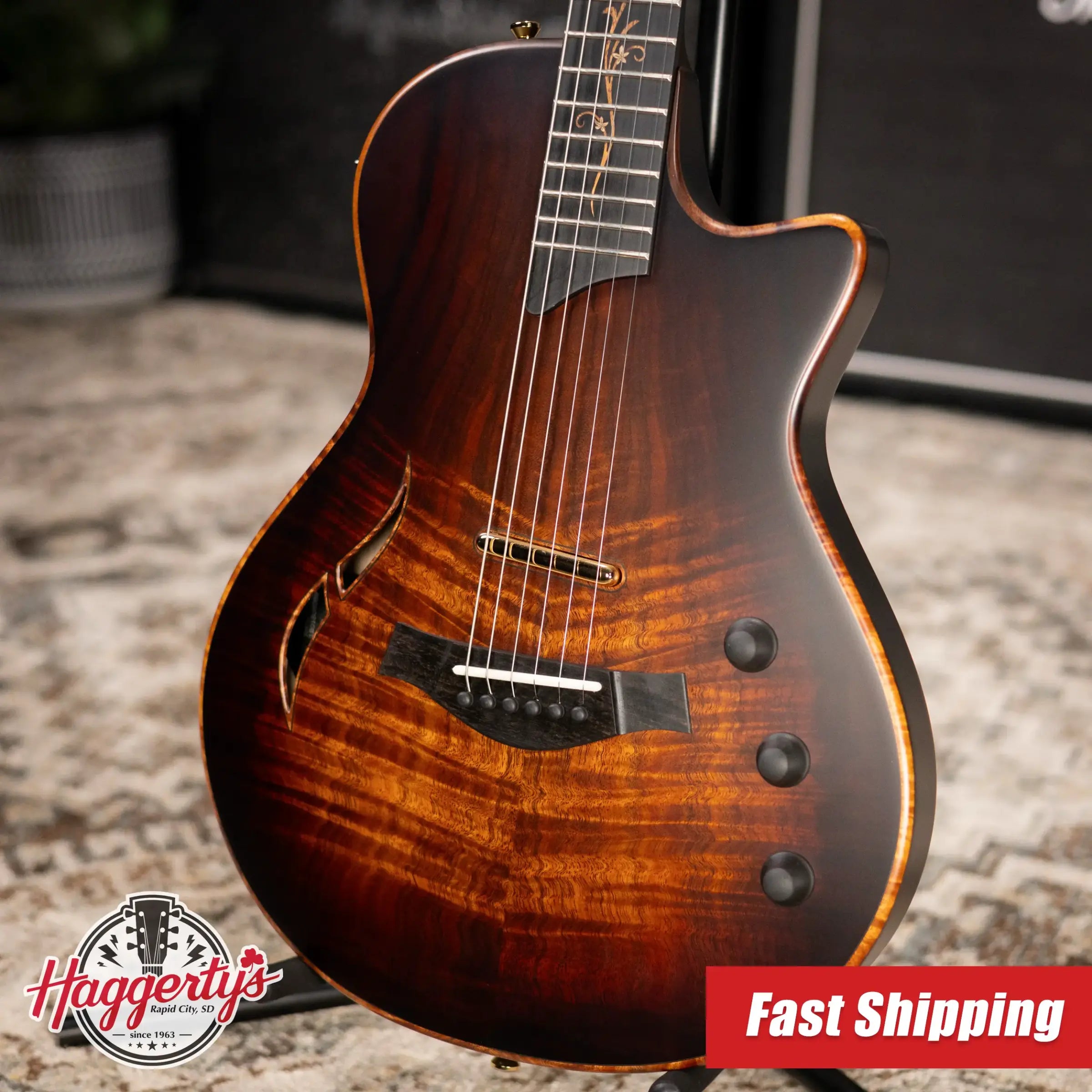 Taylor Custom Shop T5z Custom #C0957 Hawaiian Koa/Shamel Ash Hollow Body Electric Guitar with Hardshell Case