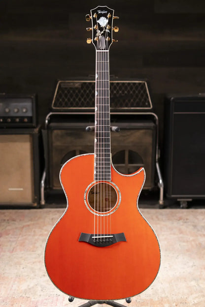 Taylor Doyle Dykes Signature Model Grand Auditorium Acoustic/Electric Guitar - Translucent Orange with Aerocase
