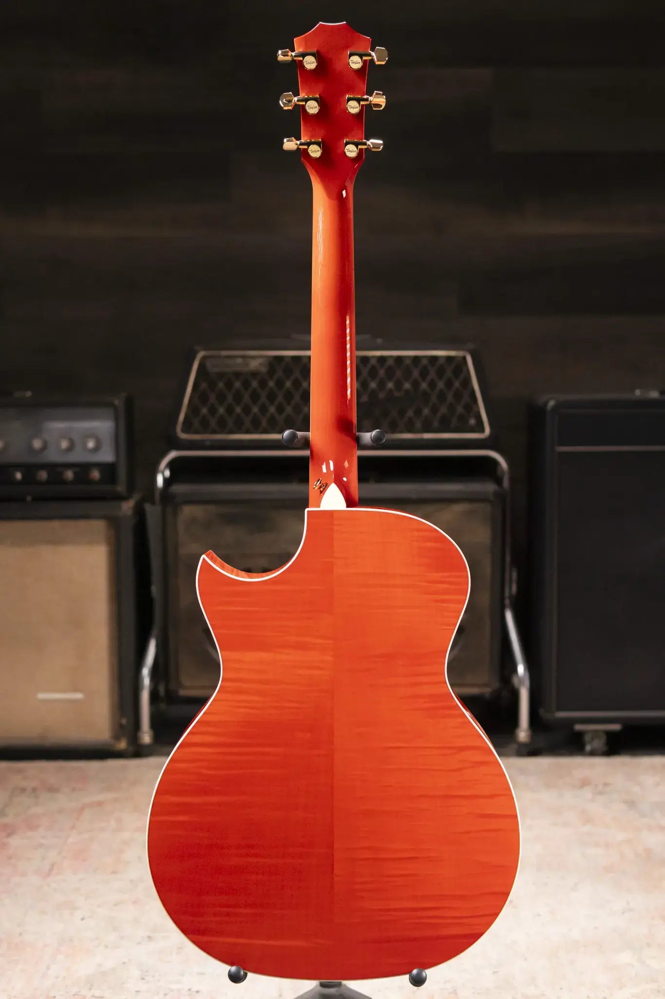 Taylor Doyle Dykes Signature Model Grand Auditorium Acoustic/Electric Guitar - Translucent Orange with Aerocase
