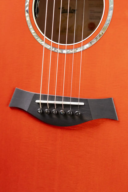 Taylor Doyle Dykes Signature Model Grand Auditorium Acoustic/Electric Guitar - Translucent Orange with Aerocase
