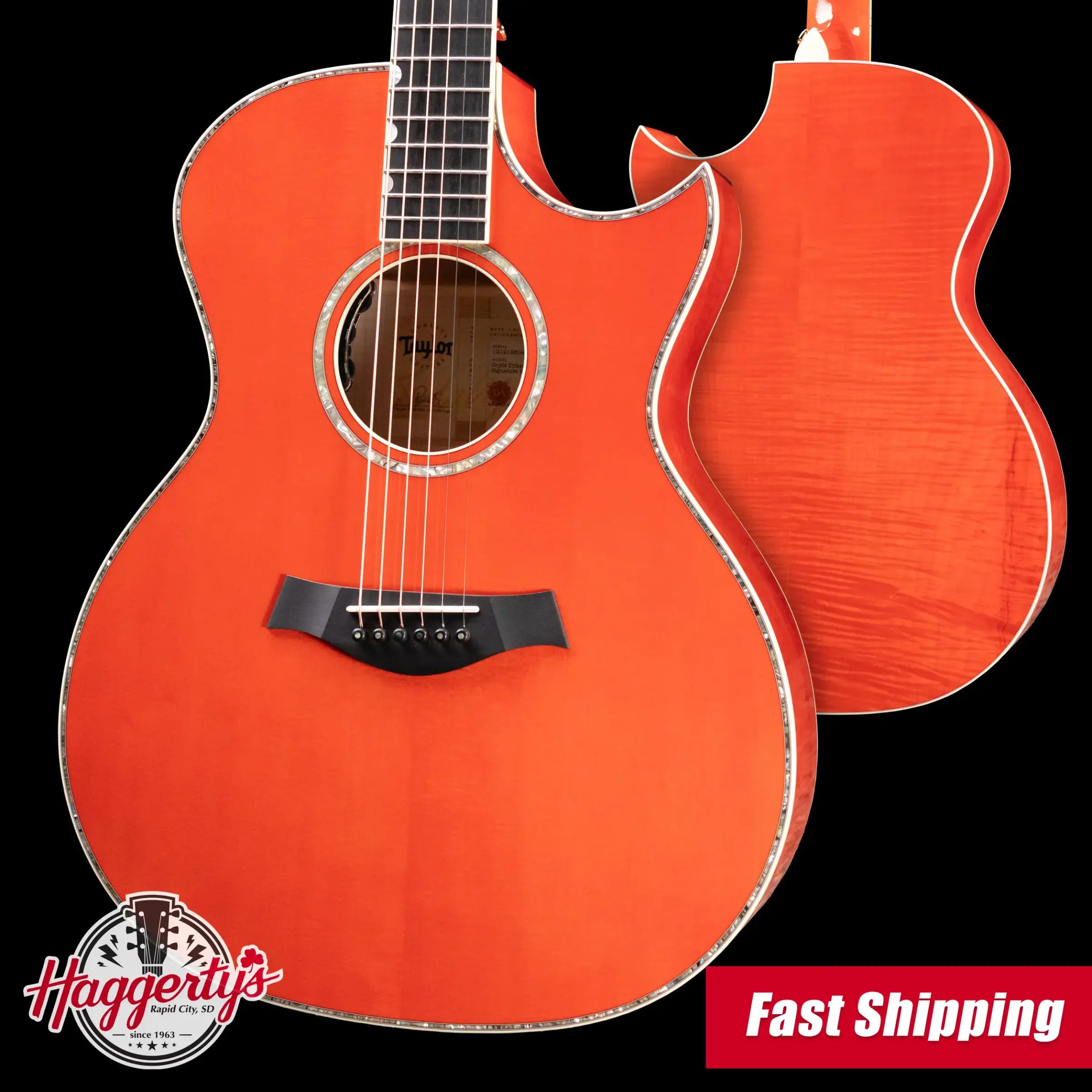 Taylor Doyle Dykes Signature Model Thin Body Grand Auditorium Acoustic/Electric Guitar with Hardshell Case