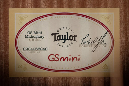 Taylor GS Mini Mahogany Left-Handed Acoustic Guitar - Mahogany with Gig Bag