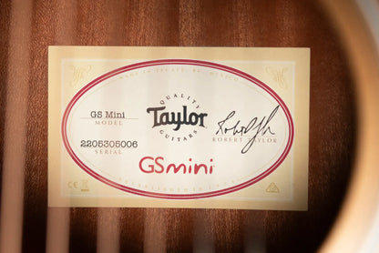 Taylor GS Mini Sapele Acoustic Guitar with Tan Structured Gigbag