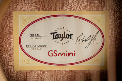 Taylor GS Mini Sapele Left-Handed Acoustic Guitar - Natural with Gig Bag