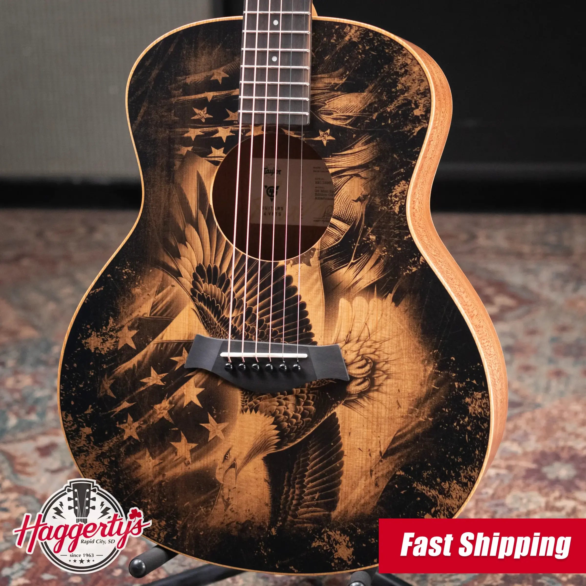 Taylor GS Mini Special Edition Guitars 4 Vets Americana Acoustic Guitar with Gig Bag