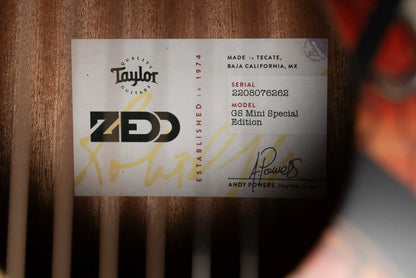 Taylor GS Mini Special Edition ZEDD Acoustic Guitar - Telos with GS Mini Bag