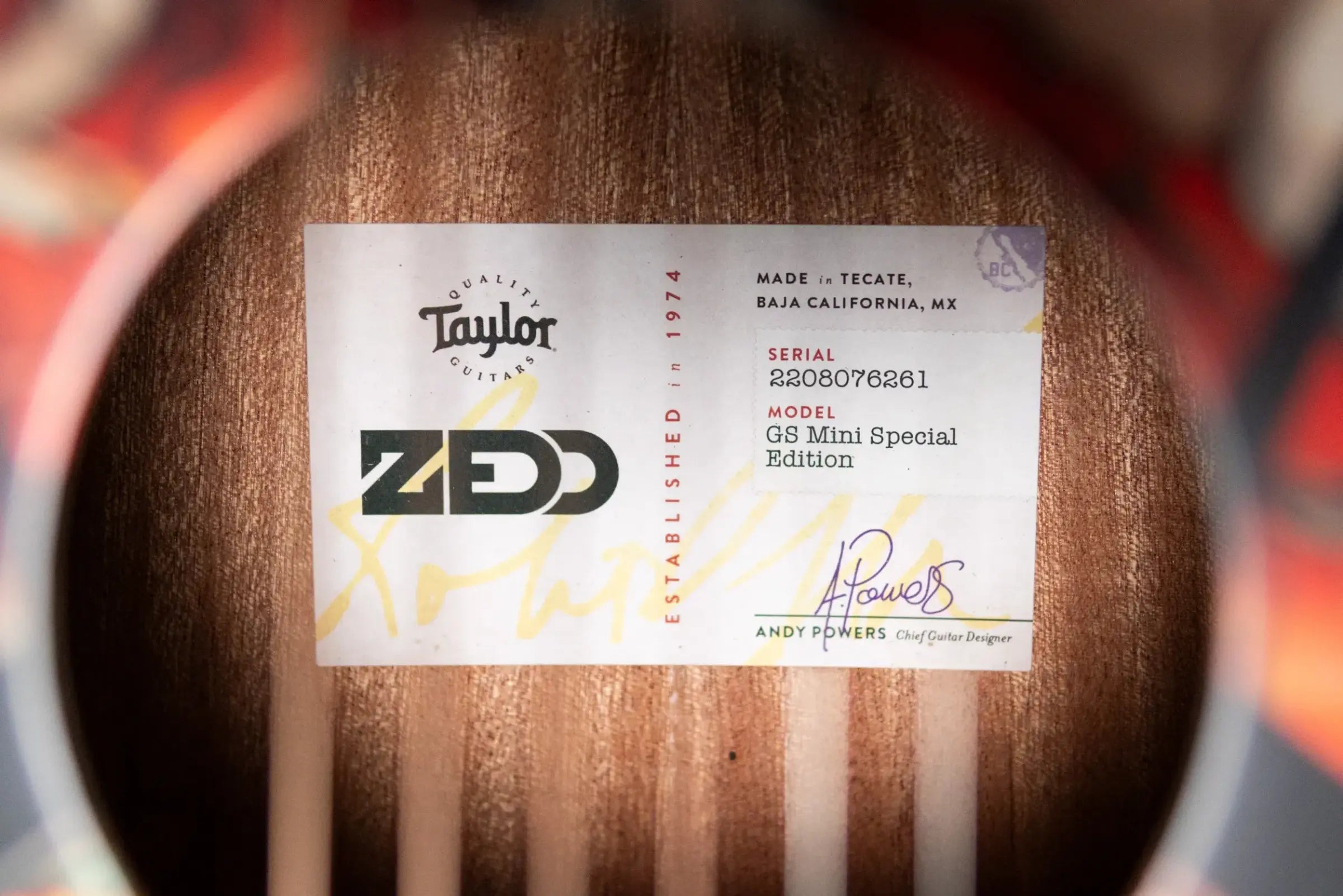 Taylor GS Mini Special Edition ZEDD Acoustic Guitar - Telos with GS Mini Bag