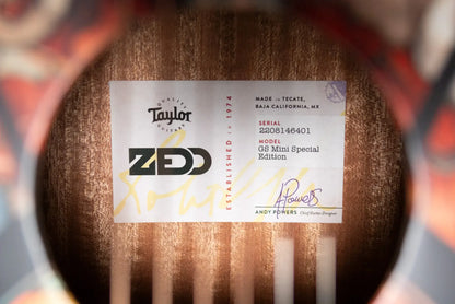 Taylor GS Mini Special Edition ZEDD Acoustic Guitar - Telos with GS Mini Bag