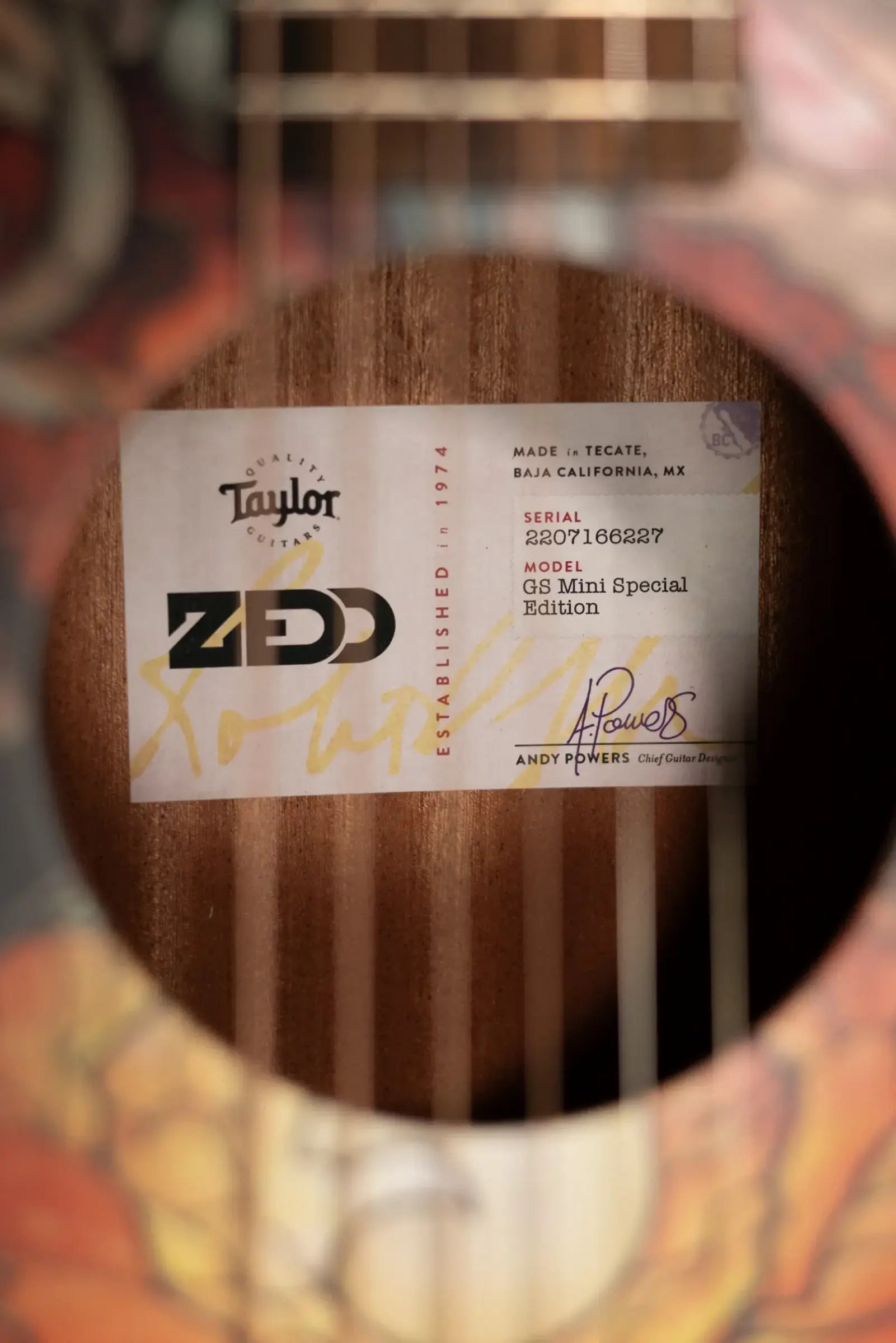 Taylor GS Mini Special Edition ZEDD Telos Acoustic Guitar with Gig Bag