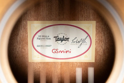 Taylor GS Mini-e Acoustic/Electric Guitar - Figured Koa with GS Mini Hard Bag