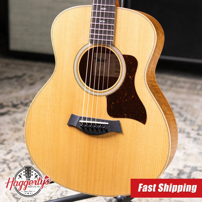 Taylor GS Mini-e Acoustic/Electric Guitar - Figured Ovangkol with GS Mini Hard Bag - Factory Demo