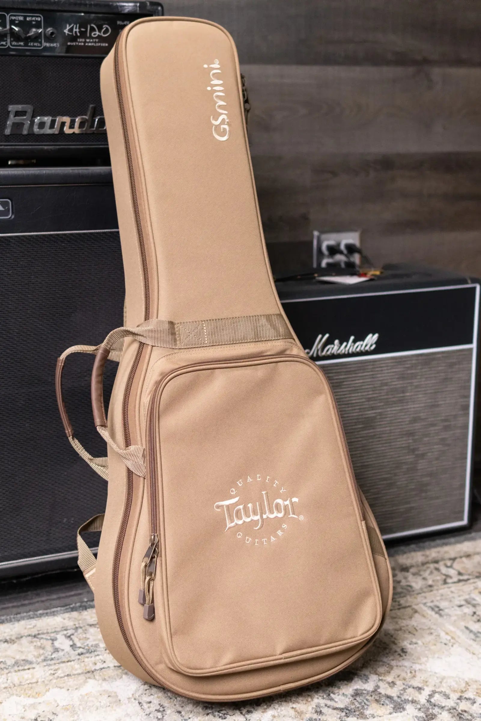 Taylor GS Mini-e Acoustic/Electric Guitar - Figured Ovangkol with GS Mini Hard Bag - Factory Demo