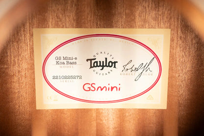 Taylor GS Mini-e Koa Acoustic/Electric Bass with GS Mini Bag