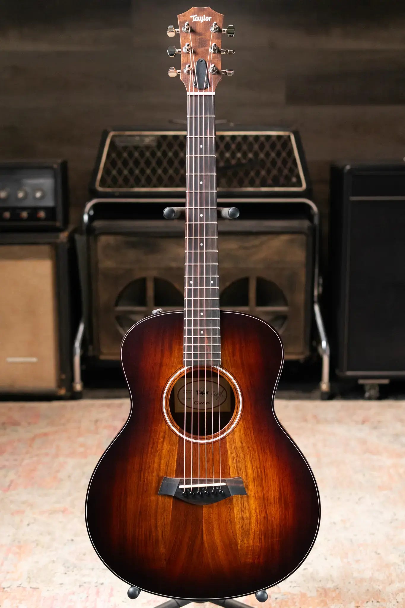 Taylor GS Mini-e Koa Plus Acoustic-Electric Guitar - Shaded Edgeburst with Aerocase