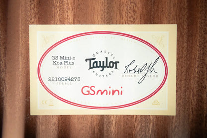 Taylor GS Mini-e Koa Plus Acoustic-Electric Guitar - Shaded Edgeburst with Aerocase