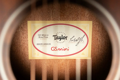 Taylor GS Mini-e Koa Plus Acoustic-Electric Guitar - Shaded Edgeburst with Aerocase