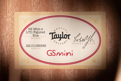 Taylor GS Mini-e LTD Acoustic/Electric Guitar - Figured Koa with GS Mini Bag