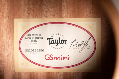 Taylor GS Mini-e LTD Acoustic/Electric Guitar - Figured Koa with GS Mini Bag