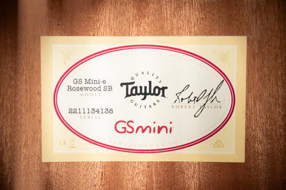 Taylor GS Mini-e Rosewood SB Acoustic/Electric Guitar with GS Mini Bag