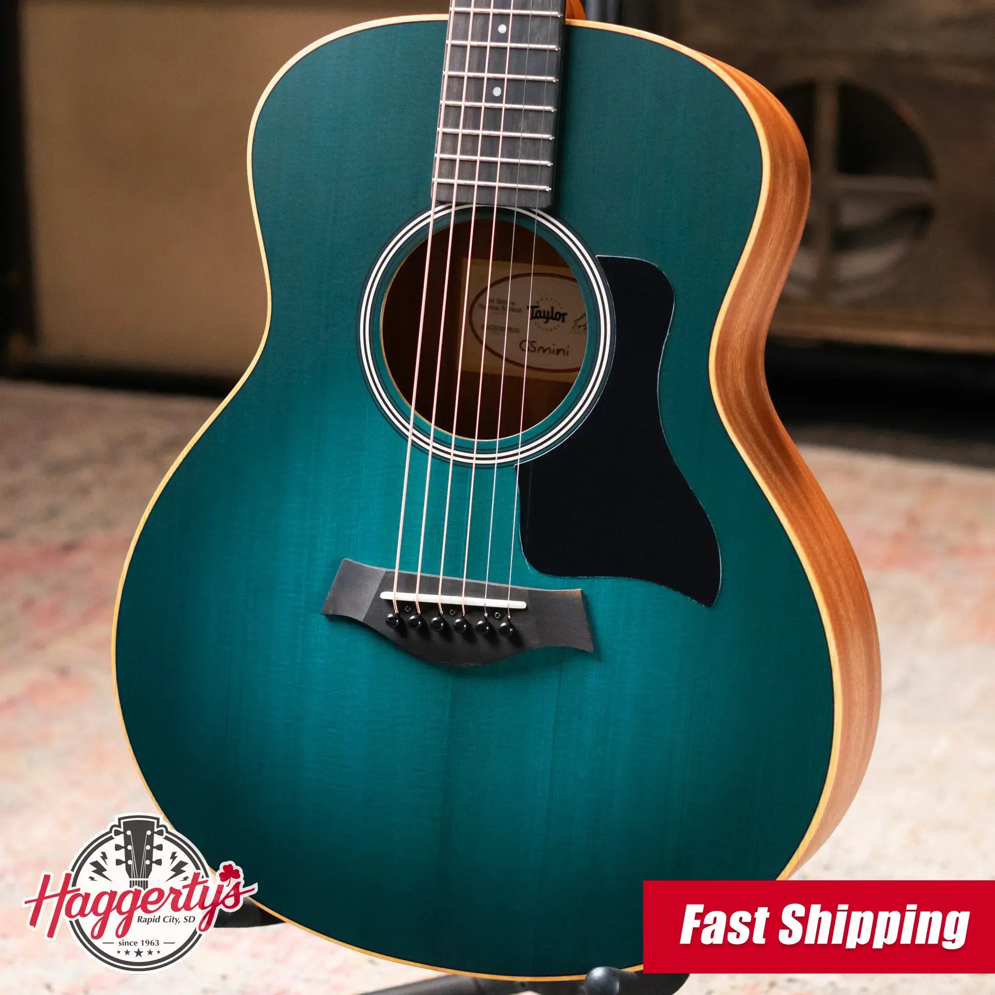 Taylor GS Mini-e Special Edition Acoustic/Electric Guitar - Blue Burst with GS Mini Bag
