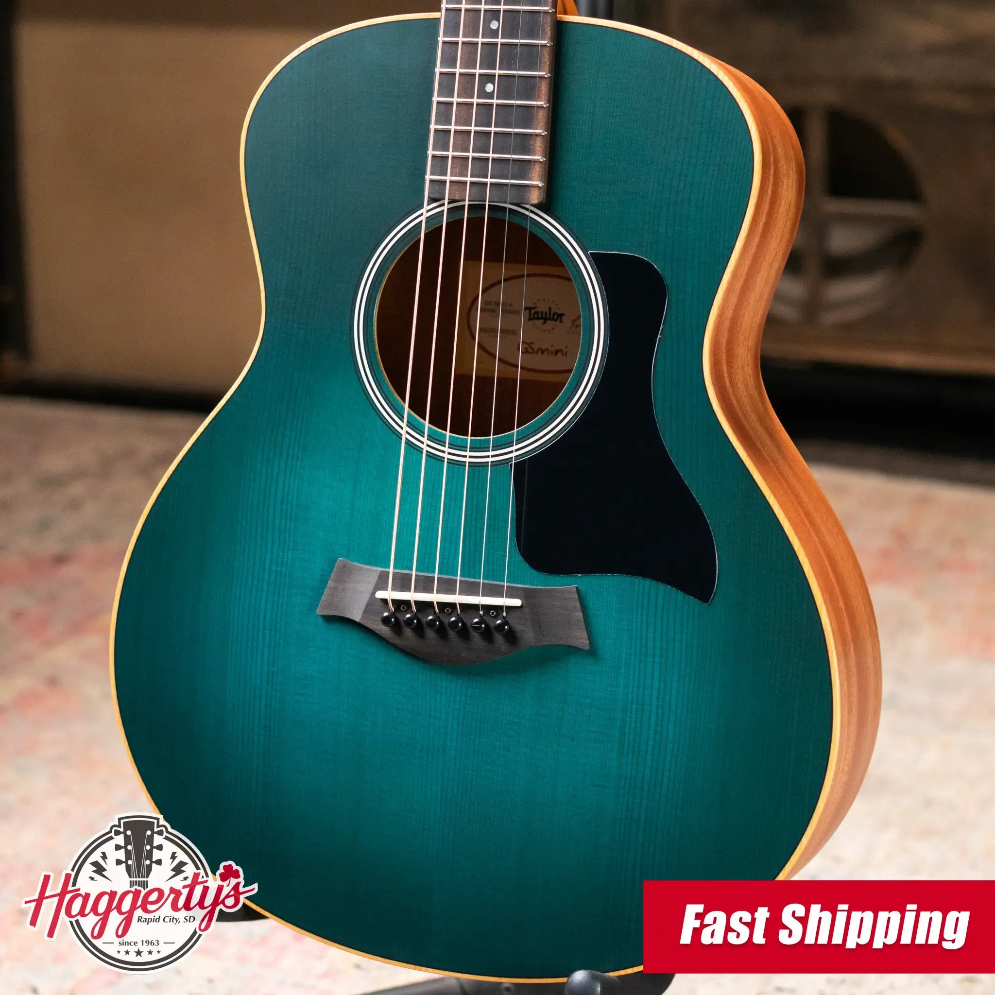 Taylor GS Mini-e Special Edition Acoustic/Electric Guitar - Blue Burst with GS Mini Bag