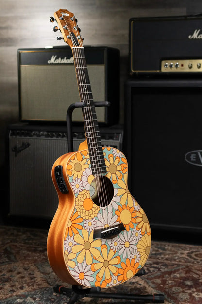 Taylor GS Mini-e Special Edition Acoustic/Electric Guitar - Blue Floral with GS Mini Hard Bag