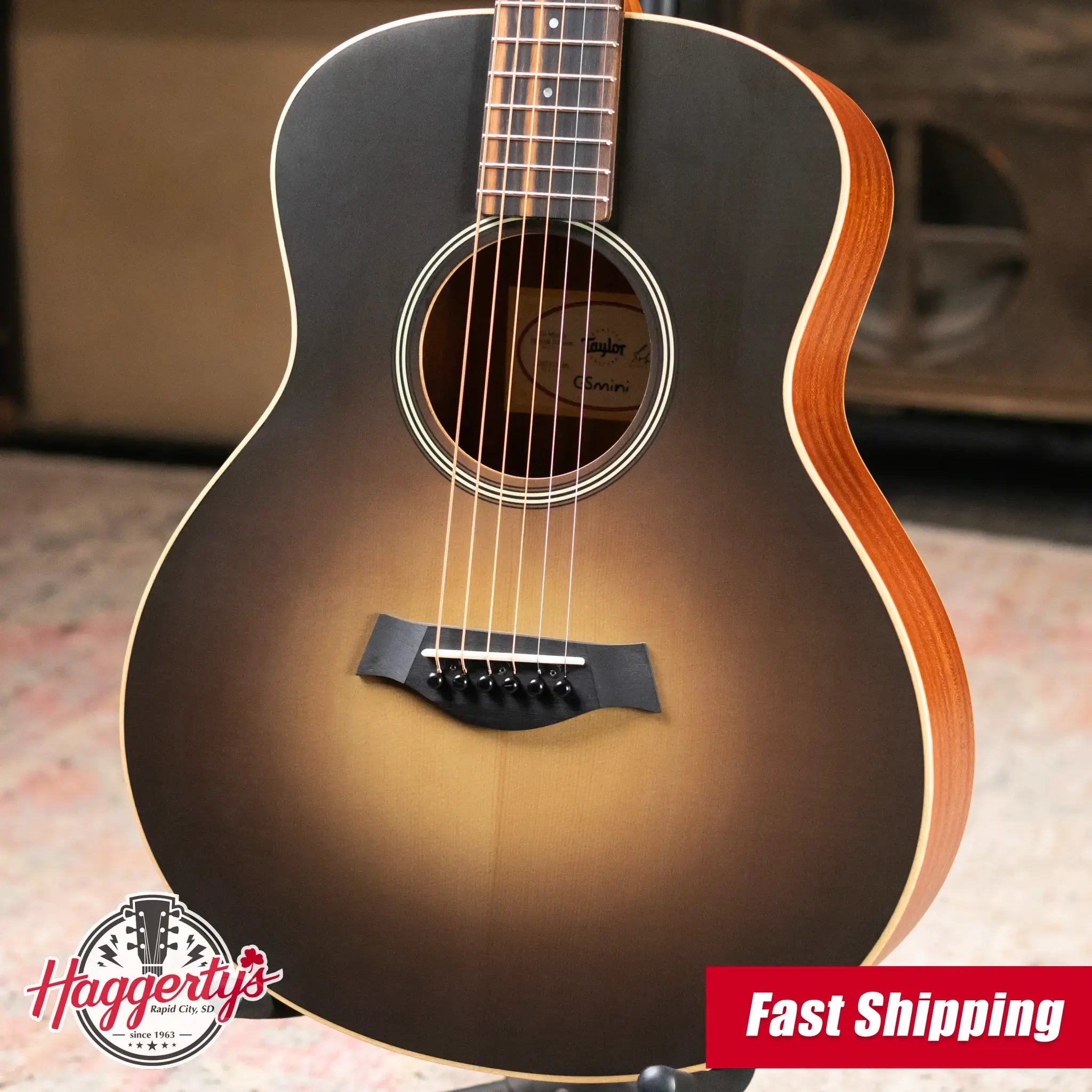Taylor GS Mini-e Special Edition Acoustic/Electric Guitar - Carbon Burst with Structured Gig Bag - Used