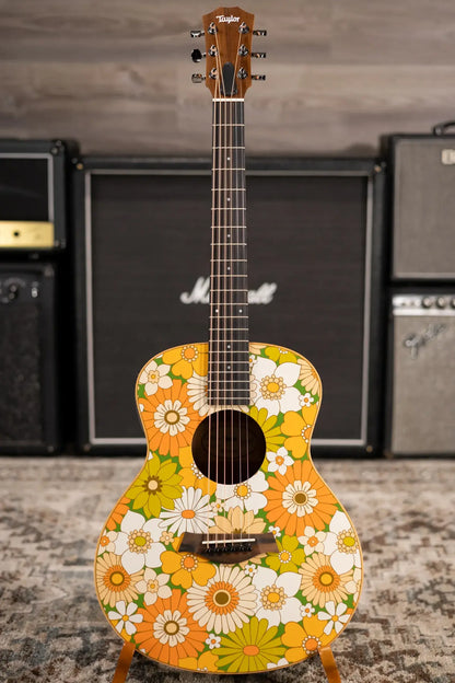 Taylor GS Mini-e Special Edition Acoustic/Electric Guitar - Floral Green with GS Mini Hard Bag