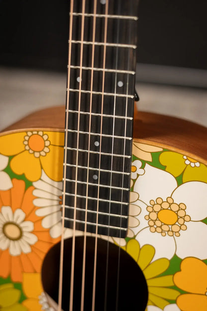 Taylor GS Mini-e Special Edition Acoustic/Electric Guitar - Floral Green with GS Mini Hard Bag